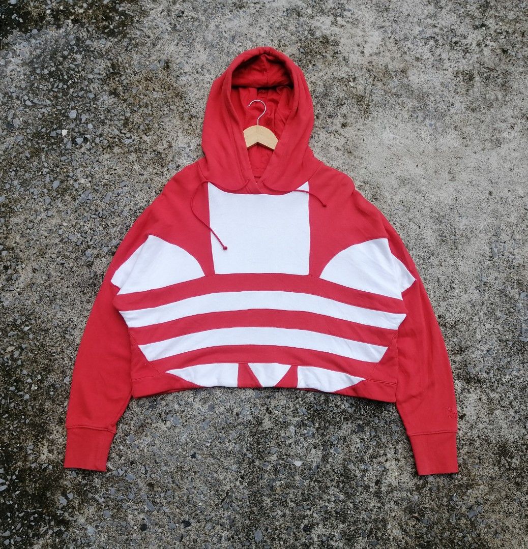 Adidas fashion pink cheap oversized pullover hoodie