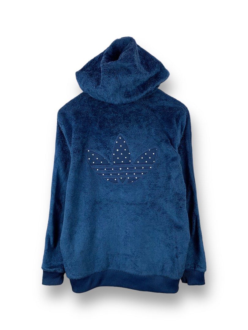 Adidas sherpa hoodie on sale sweatshirt