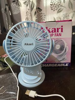 Akari Clip Fan Sky Blue 5”