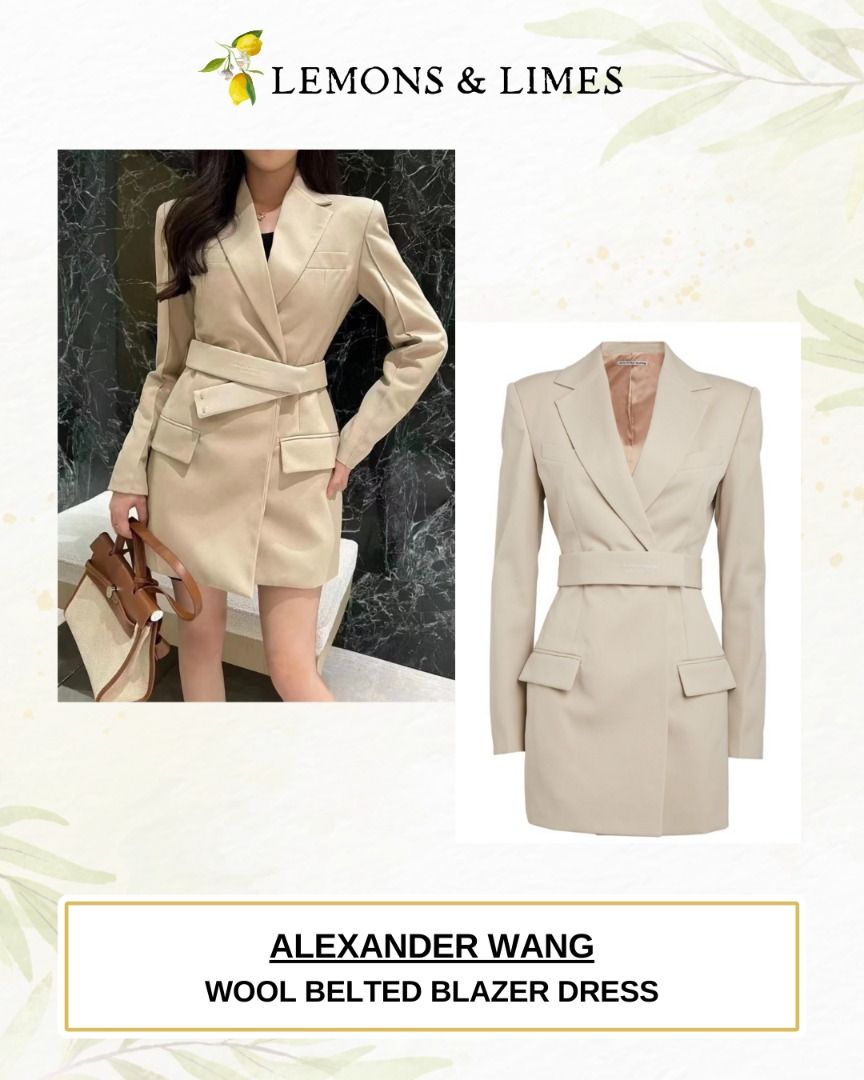 Alexander Wang Wool Belted Blazer Dress