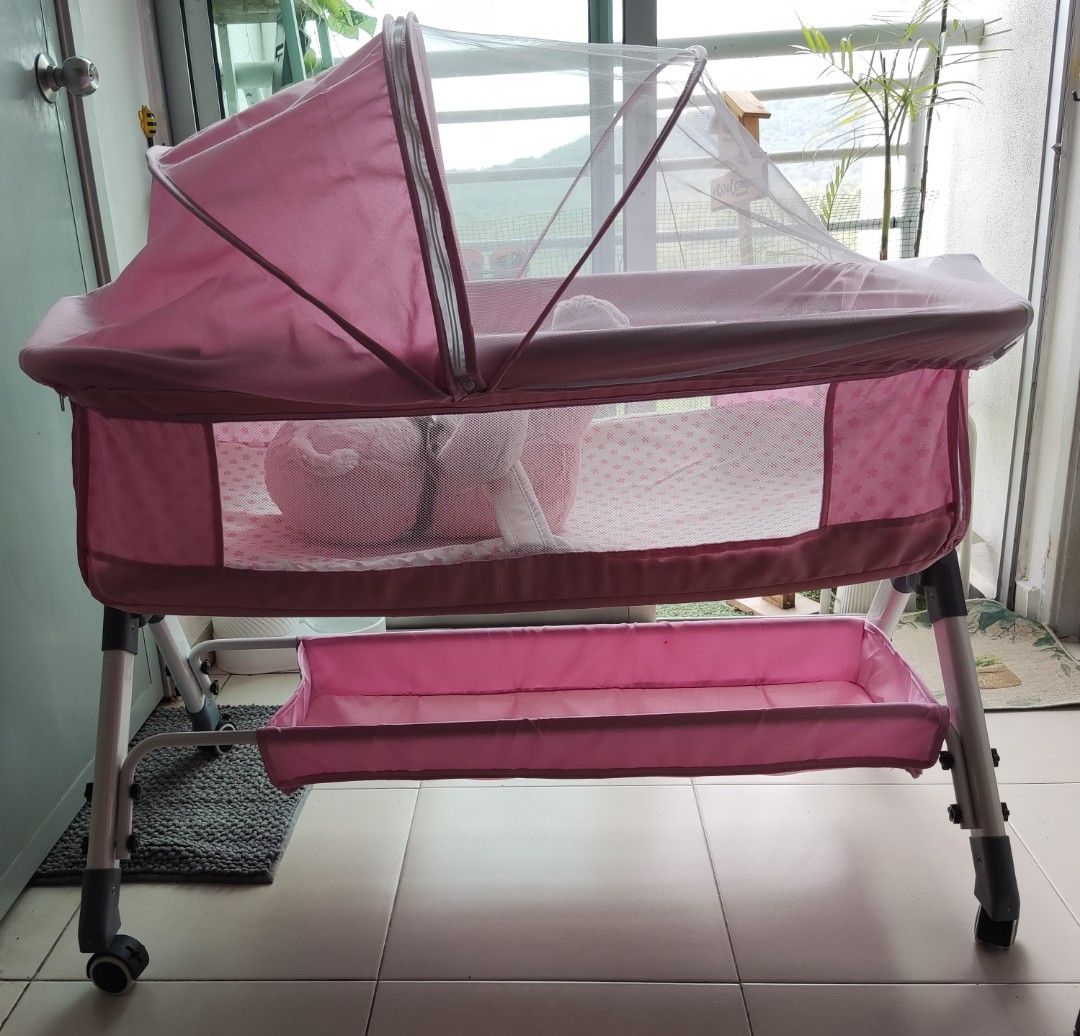 Baby Cot Bed baby side bed katil bayi boleh swing katil baby full
