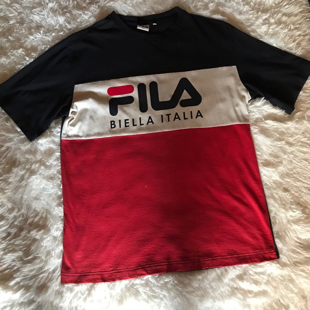 T shirt fila tricolore cheap
