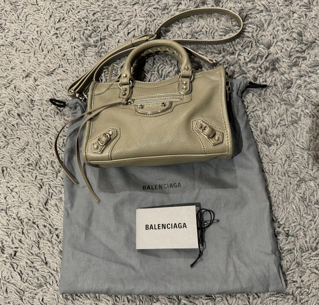 Balenciaga nano shop metallic edge
