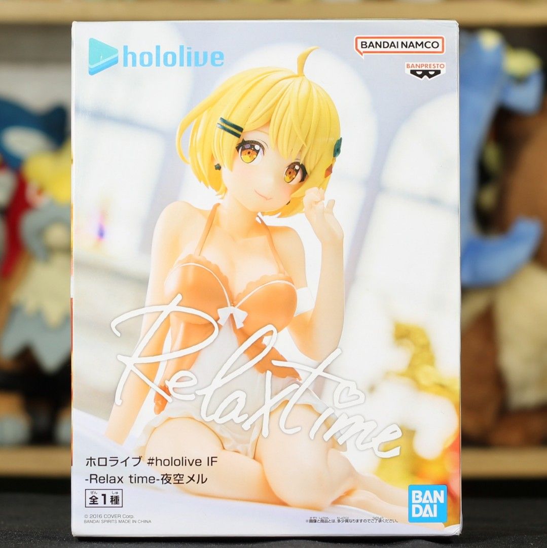 Bandai Namco Hololive Yozora Mel Relax Time Figure (Category: Designer & Blind Box Toys) located in Quezon City. Submitted by trunkleton (Listing ID 1280653495, Image 1). Description: Bandai Namco Hololive Yozora Mel Relax Time Figure Box Size about 6 x 4 x 8 inches The item is Authentic and original. Item was bought in Japan. Brand new MISB May have some box damage please see the pictures. Item in the photo is the Item you will get. All photos t