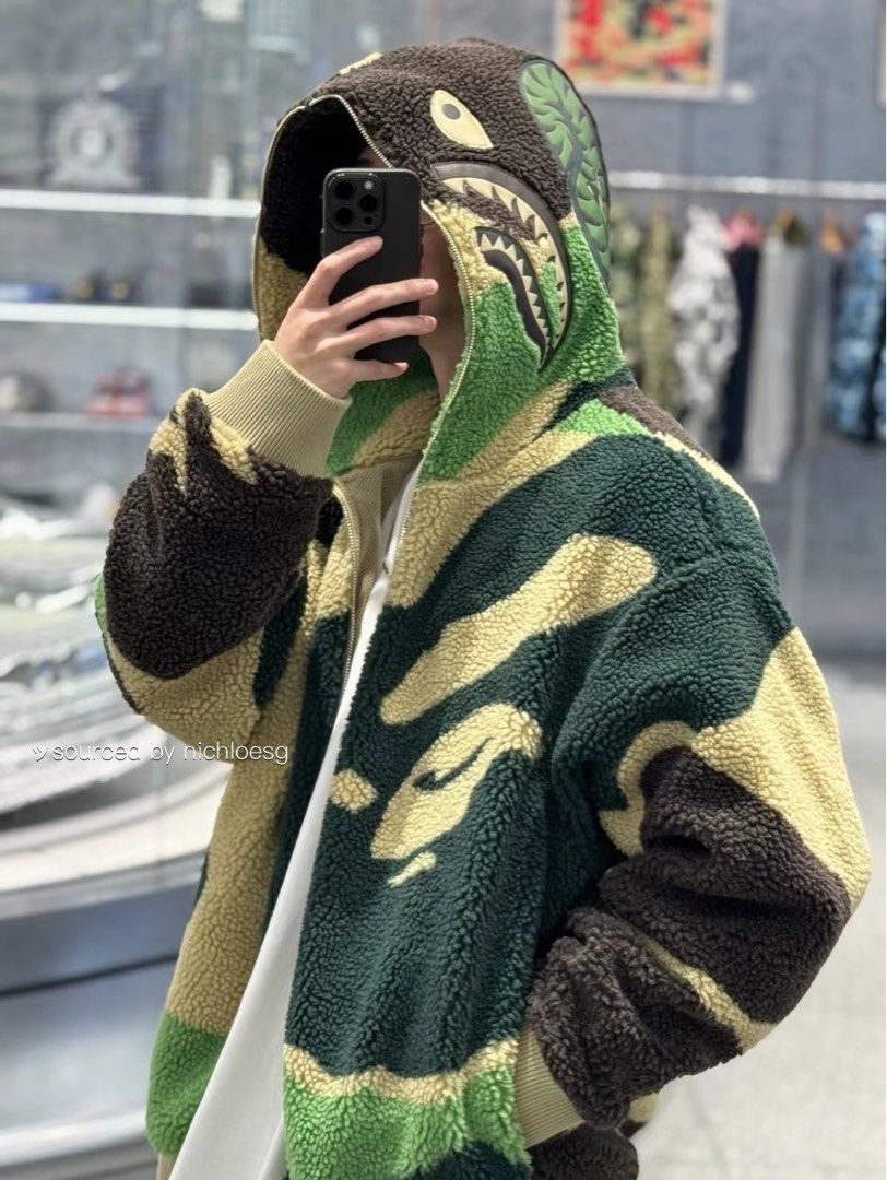 Bape top boa hoodie