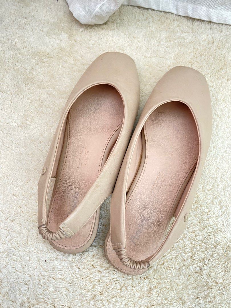 Bata Flats Shoes Beige EU37 Well Used Clearance Huat10