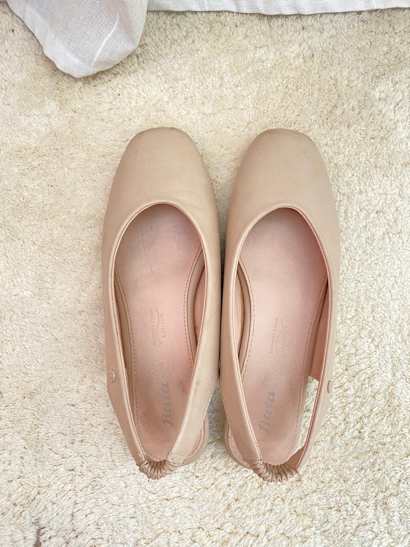 Bata Flats Shoes Beige EU37 Well Used Clearance Huat10