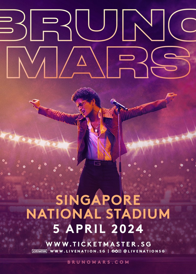 BRUNO MARS CONCERT TICKET CAT 6 // 5 APRIL 2024 // CAT 6 // PHYSICAL