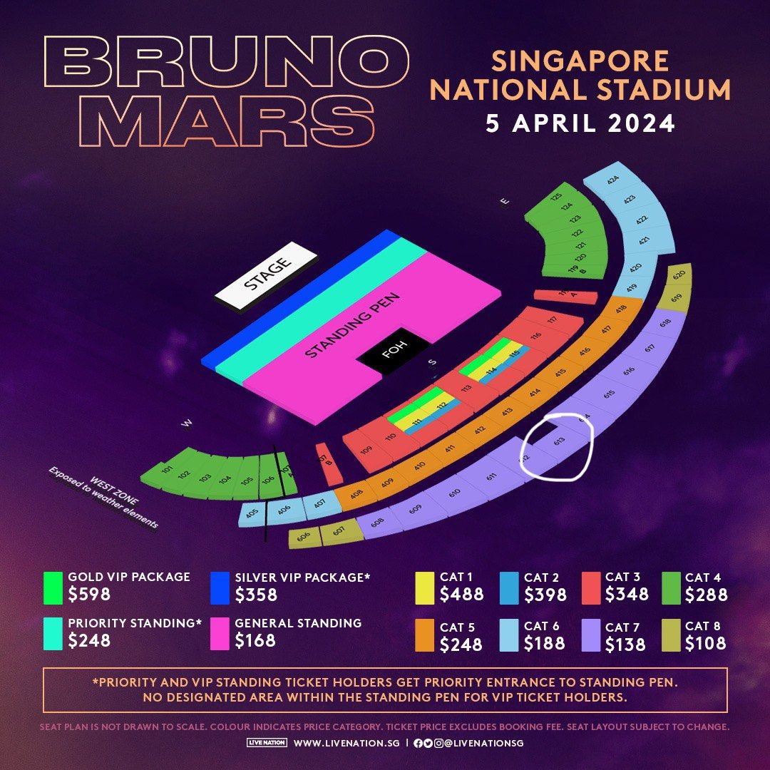 CAT 7 Bruno Mars Singapore, Tickets & Vouchers, Event Tickets on Carousell