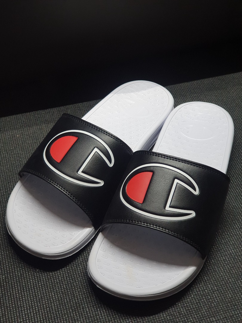 Champion hot sale gray slides