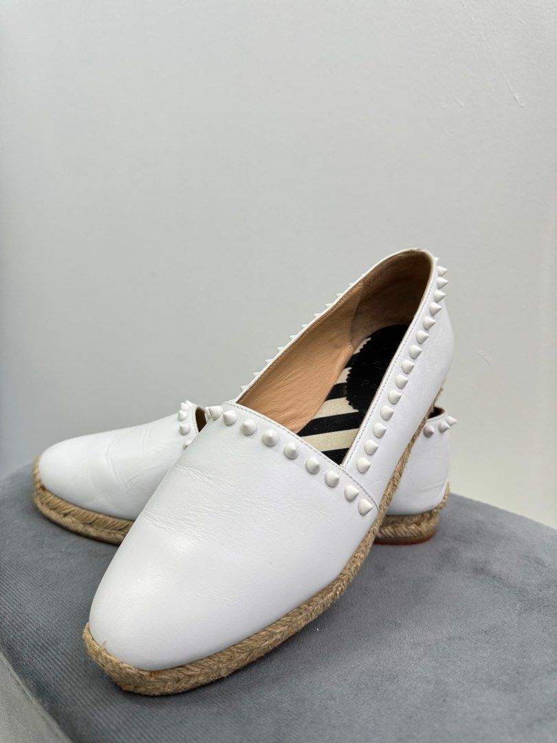 Louboutin white flats sales