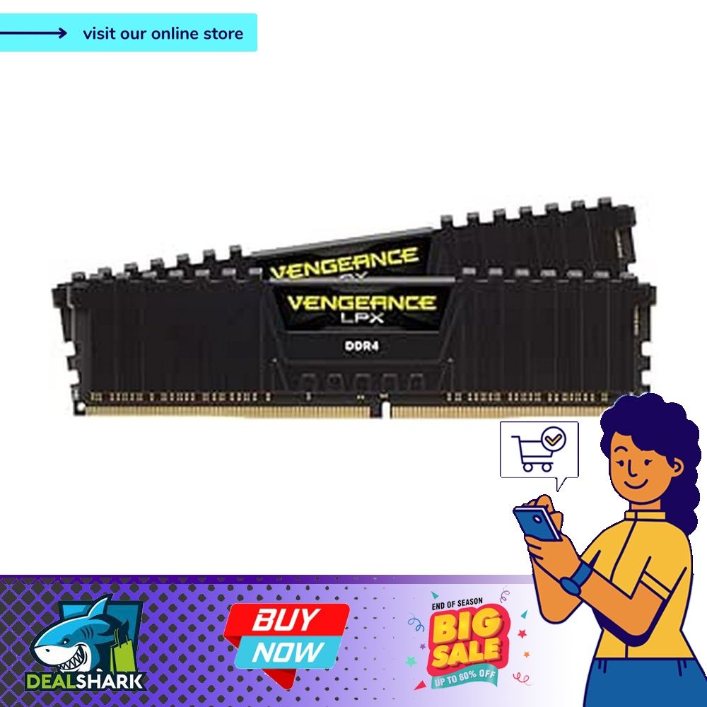 Corsair VENGEANCE LPX DDR4 RAM 32GB (2x16GB) 3200MHz CL16 Intel XMP 2.0  Computer Memory - Black (CMK32GX4M2E3200C16) at