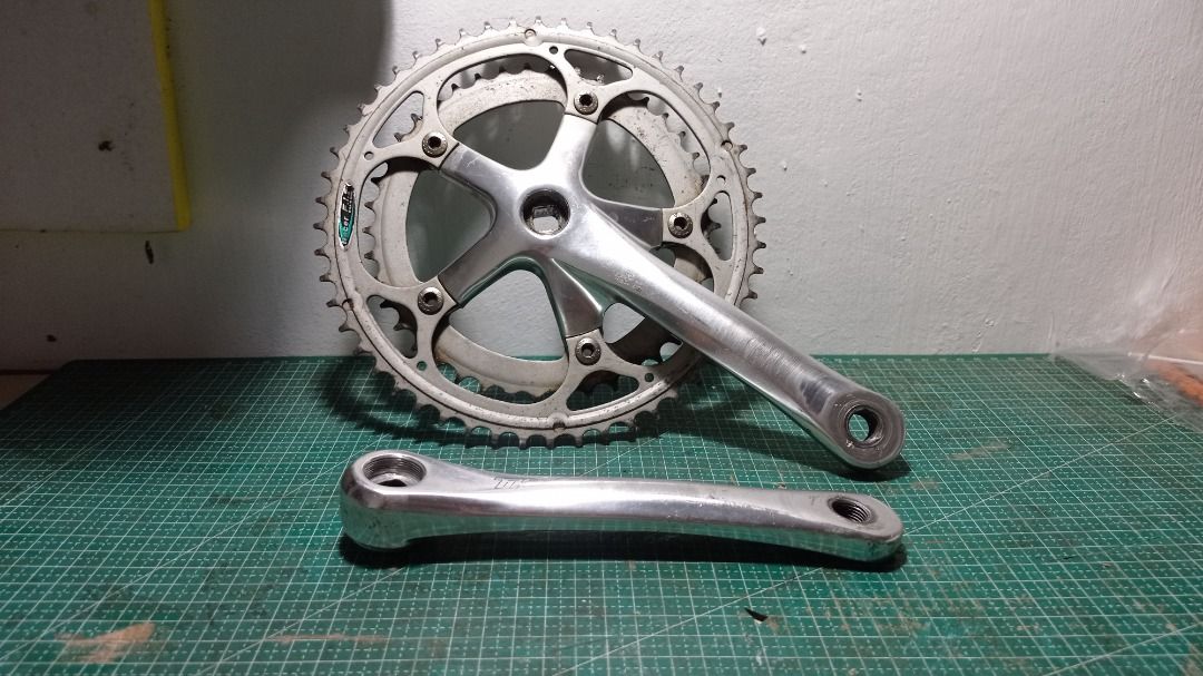 crankset crank 2 speed 52 t 44 t tracer bb kotak alloy copotan