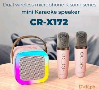 CR-X172 Bluetoth speakeer dual wireless mic mini Karaoke speaker Fashionable Family KTV speaker