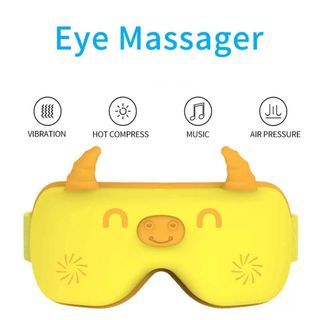 Cute Children Cartoon Bluetooth Music Eye Protector Air Pressure Eye Massager Hot Pack Eye Massager