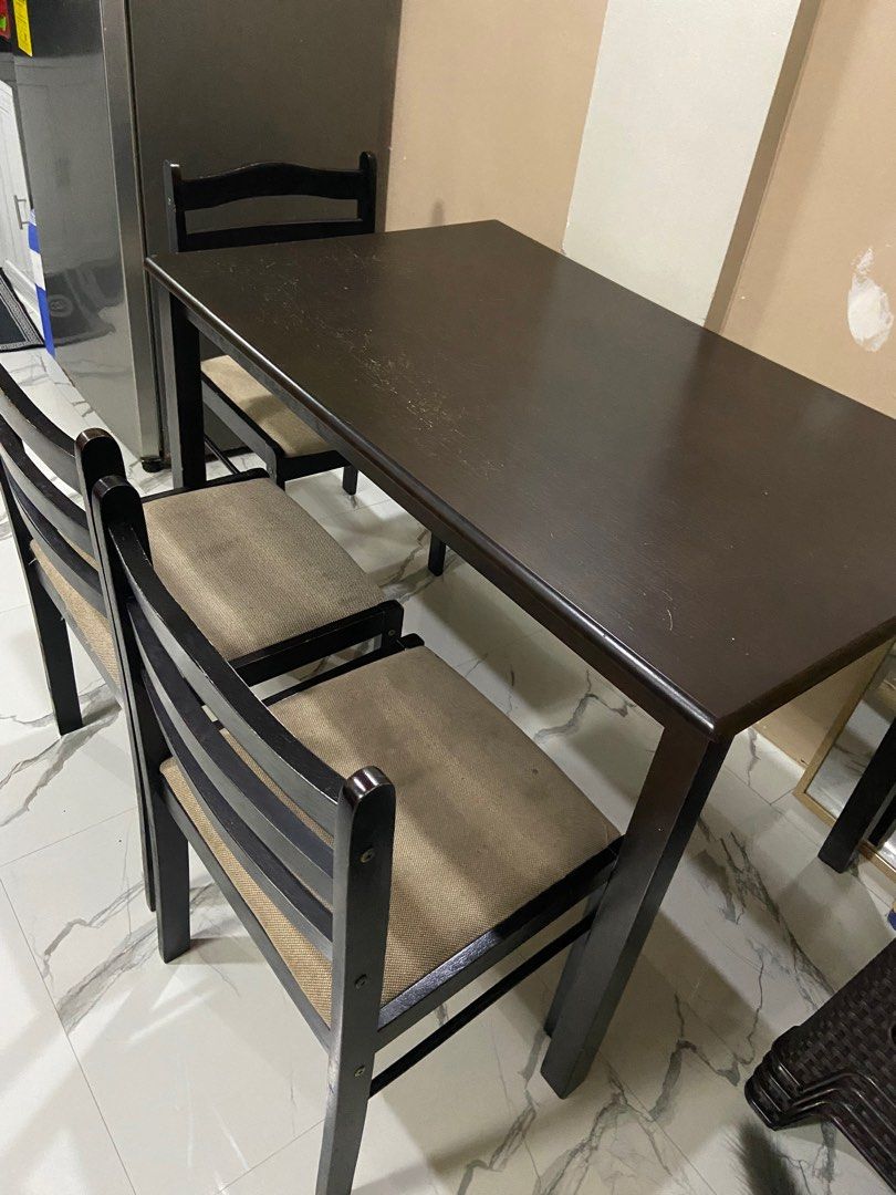 Dining Set 4 seaters, Furniture & Home Living, Furniture, Tables & Sets