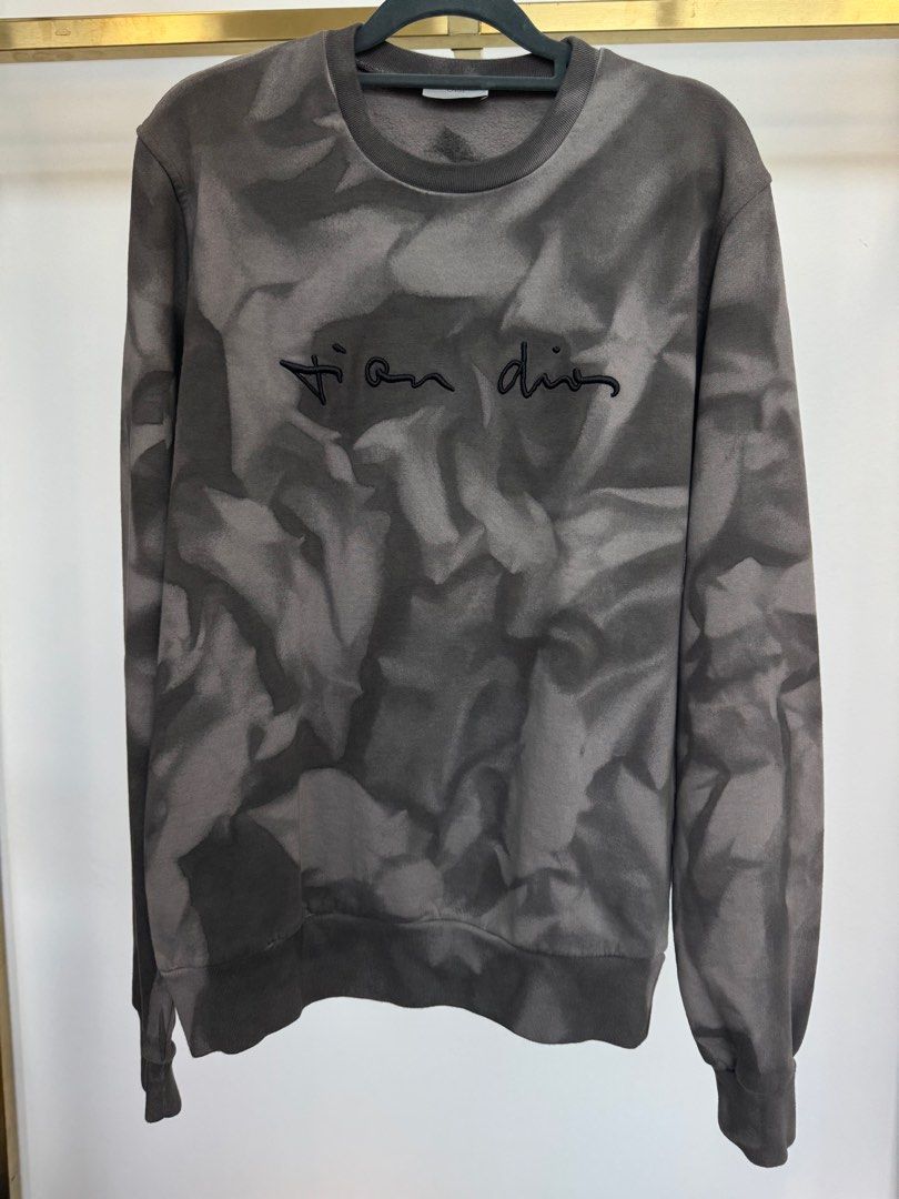 Dior Tie-Dye Sweatshirt Embroidered, Luxury, Apparel on Carousell