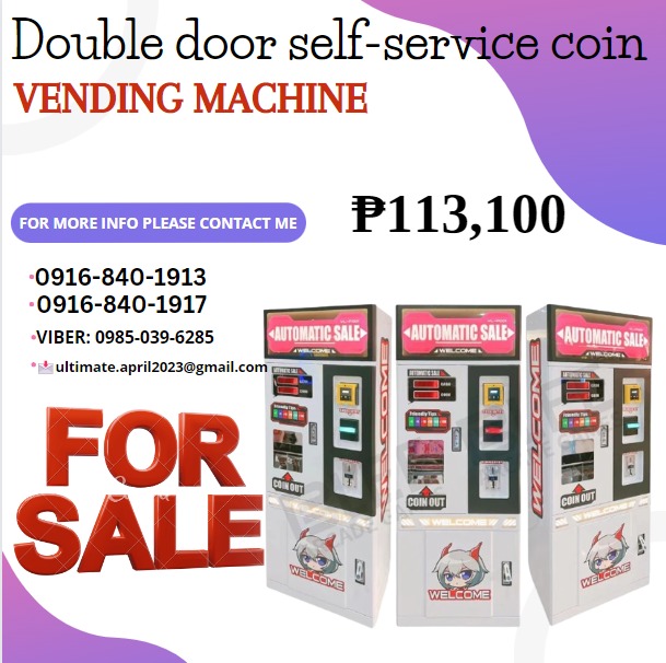 Double door self-service coin vending machine, Computers & Tech, Office ...