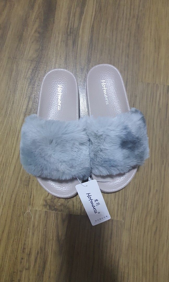 Furry sandals