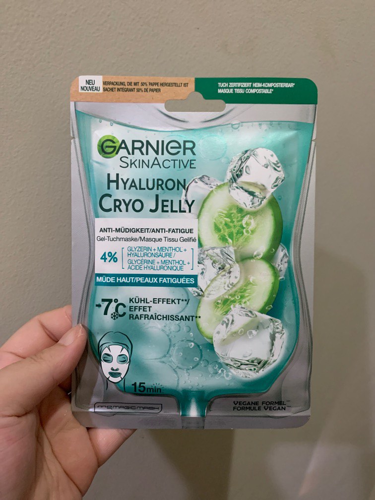 Garnier Sheet Mask Cryo di Kulit, Kecantikan, Sabun & Tubuh & Kesehatan Carousell Jelly