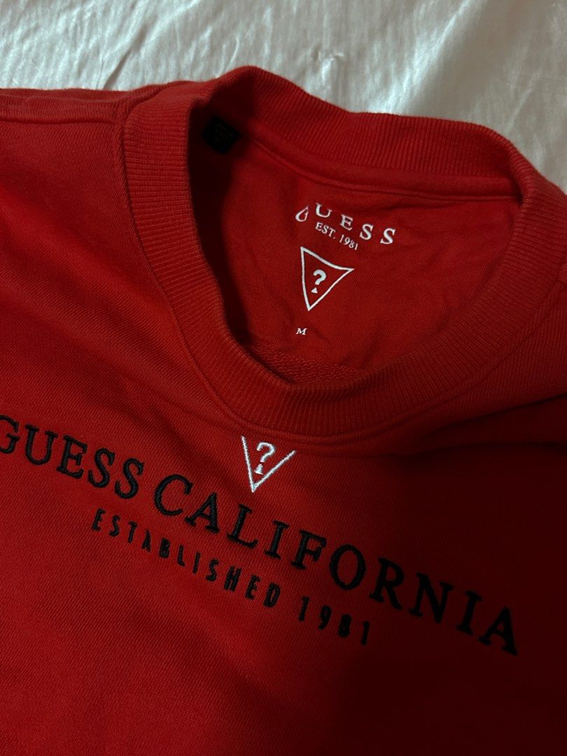 Red outlet guess sweater