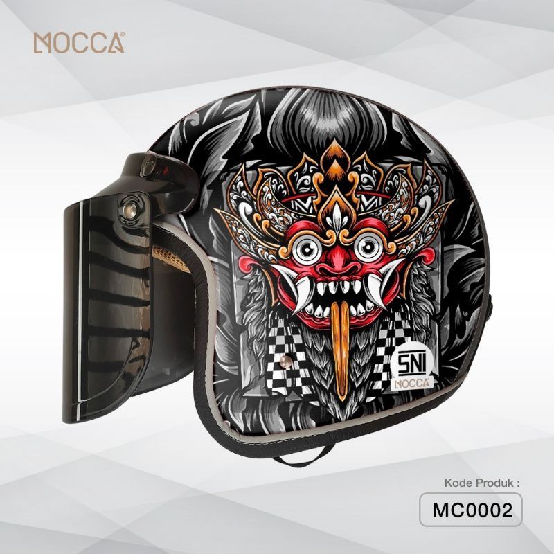 Hand Painted Motorbike Helmet Samurai Girl Bali Barong Ebike Helmets