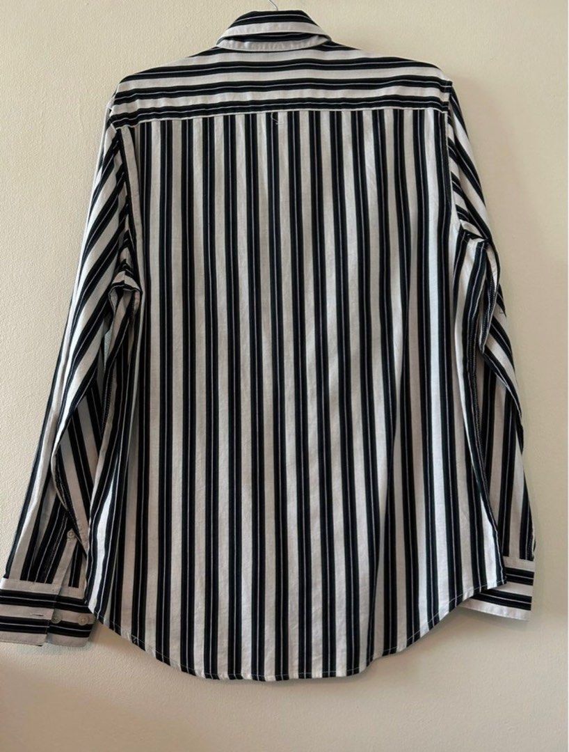 H M Casual Striped Long Sleeves Men s Fashion Tops Sets