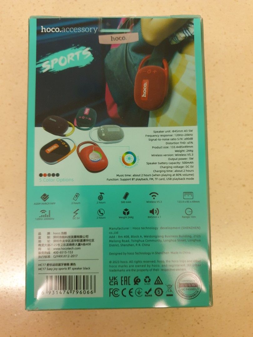 Hoco H17 Hoco HC17 Mini Portable Sports BT Speaker, Audio, Portable Audio ...