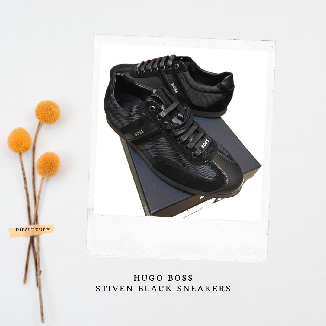 Hugo Boss Stiven Black Sneakers size 40 42 43 Barang Mewah Tas