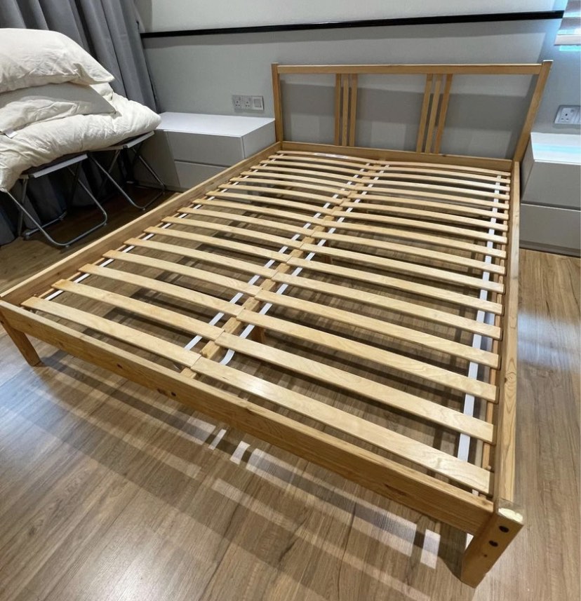 IKEA Fjellse Queen Bed Frame Furniture Home Living Furniture