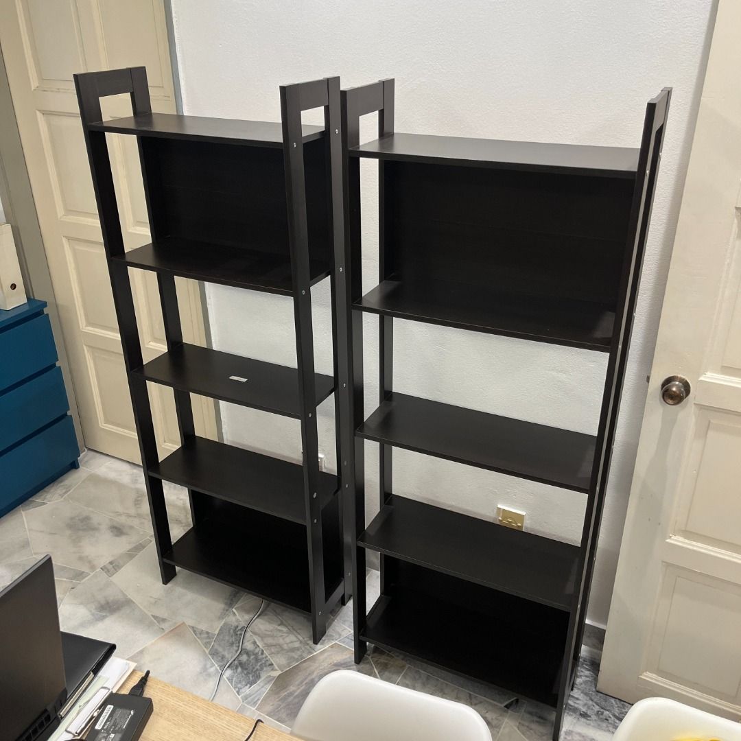 Ikea laiva bookcase shelving unit cabinet black sale brown