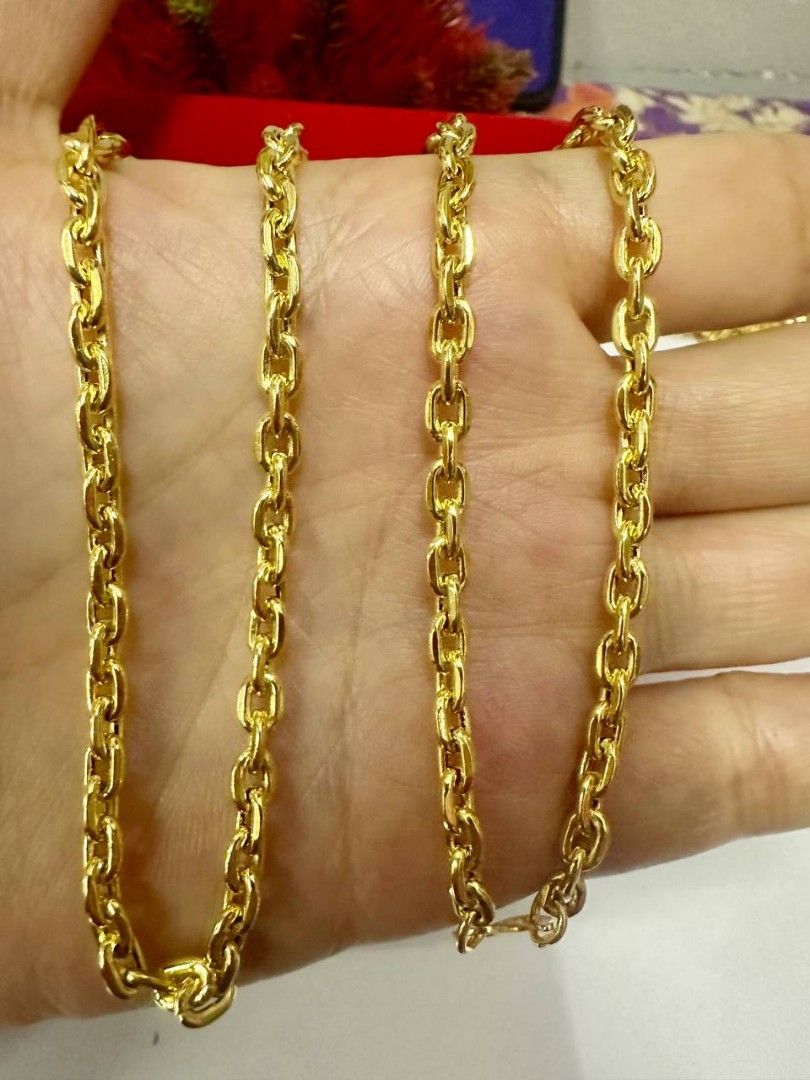 Gold long link chain store