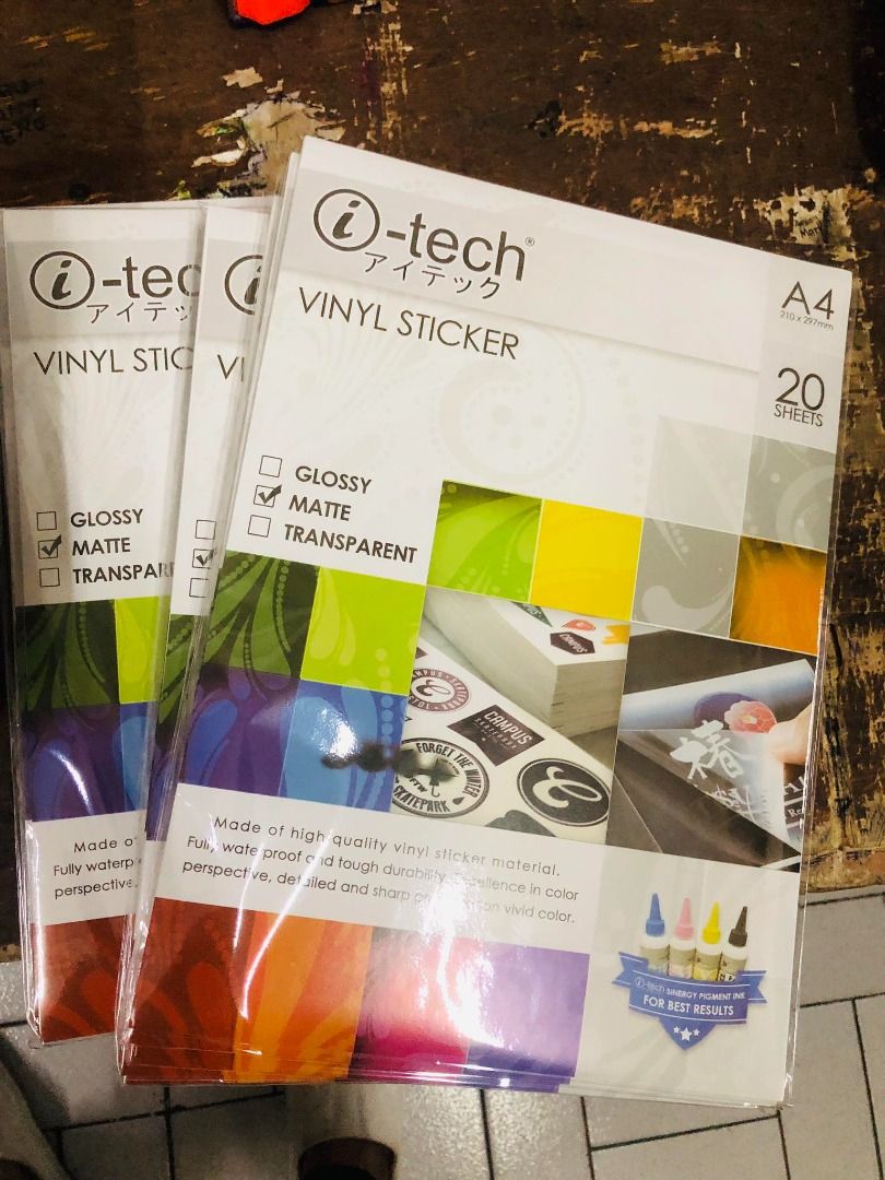 Itech Waterproof Vinyl Sticker Printable, Hobbies & Toys, Stationary ...