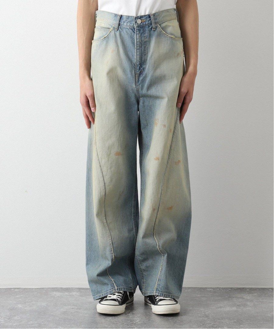 JieDa ジエダ23SS USED LOOSE FIT JEANS 加工褪色廓形牛仔褲beams Niko