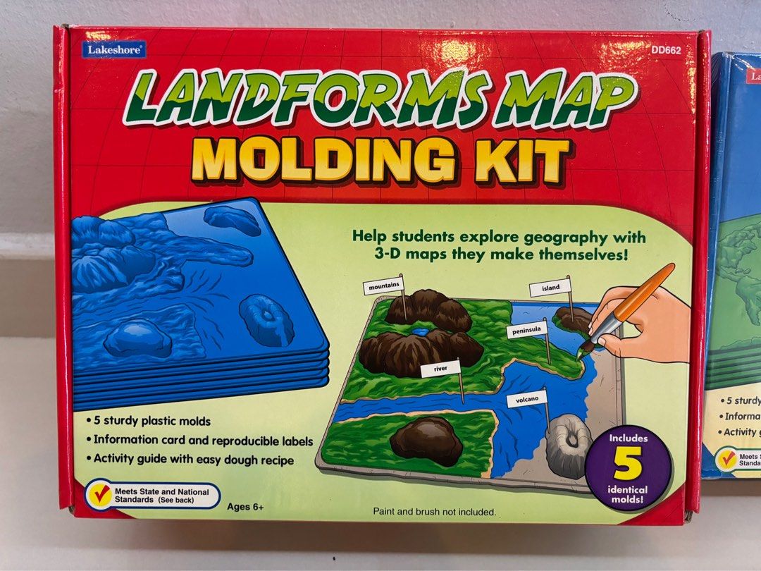 Lakeshore Landforms Map and World Map Moulding Kits, Hobbies