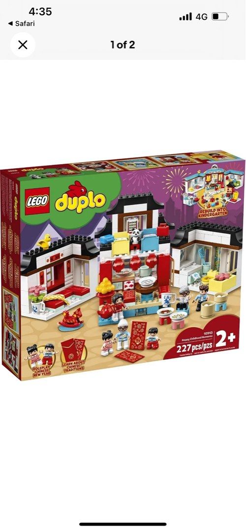 LEGO DUPLO Town Happy Childhood Moments 10943 Family House Toy Playset for  Kids (227 Pieces) 