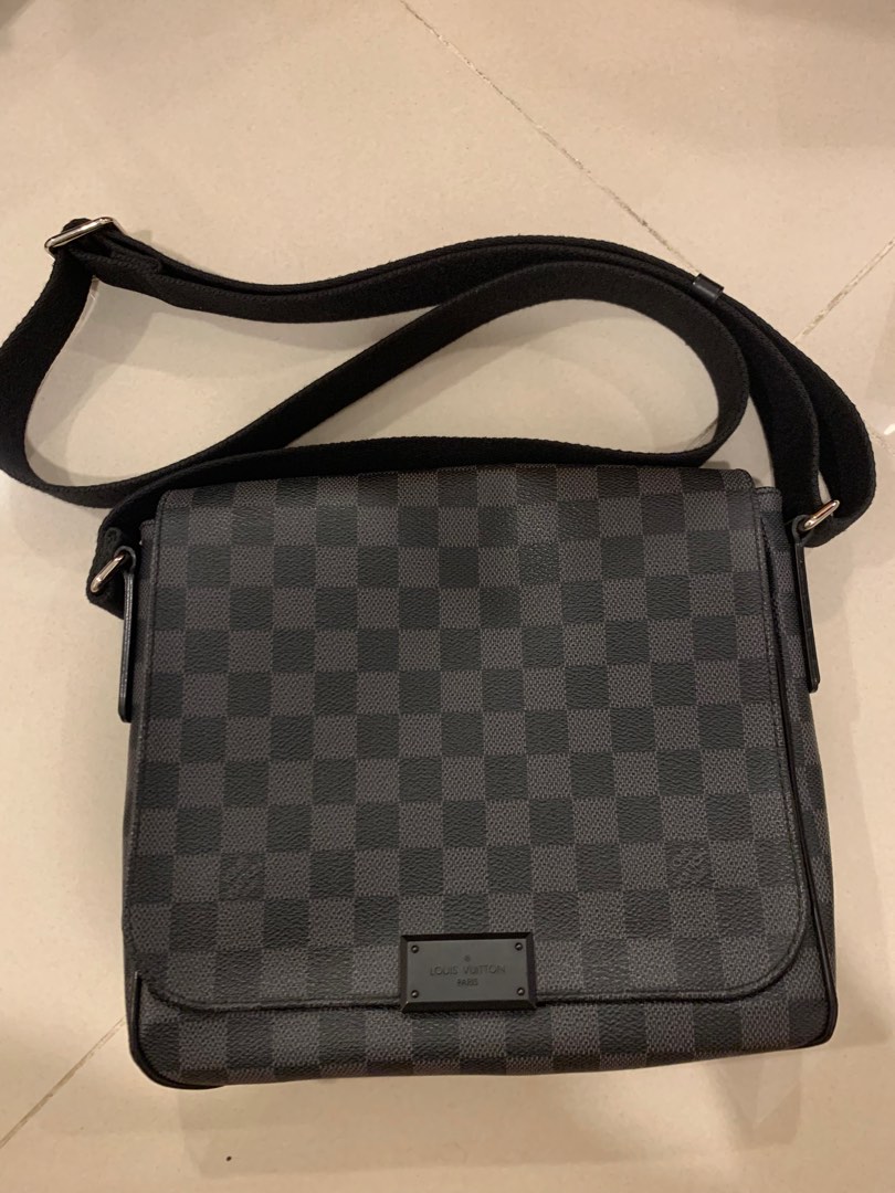LOUIS VUITTON N41260 DISTRICT PM DAMIER GRAPHITE SHOULDER BAG SLING BAG Luxury Bags Wallets on Carousell