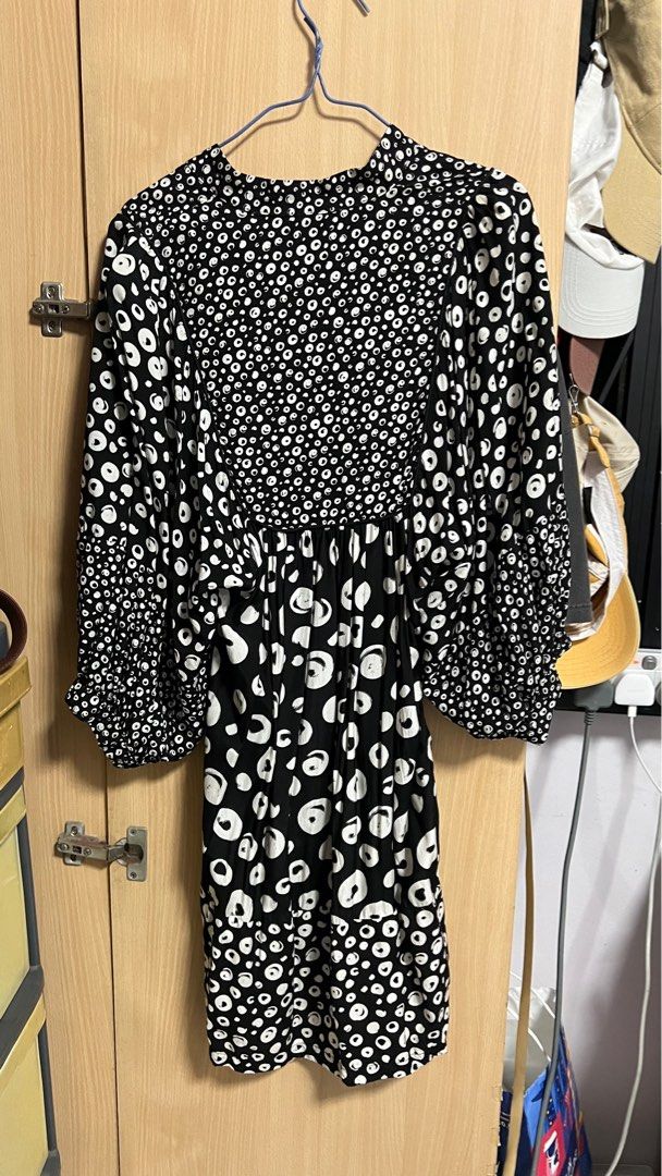 Mango black polka dot dress hotsell