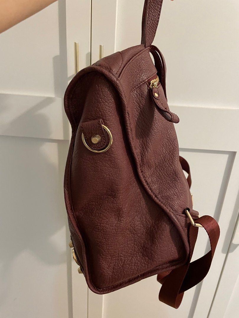 Maroon store backpack purse