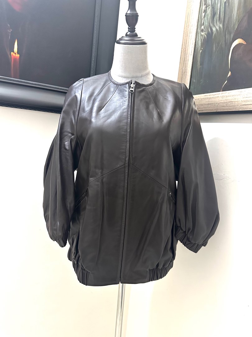 Max Azria Leather Jacket Carousell