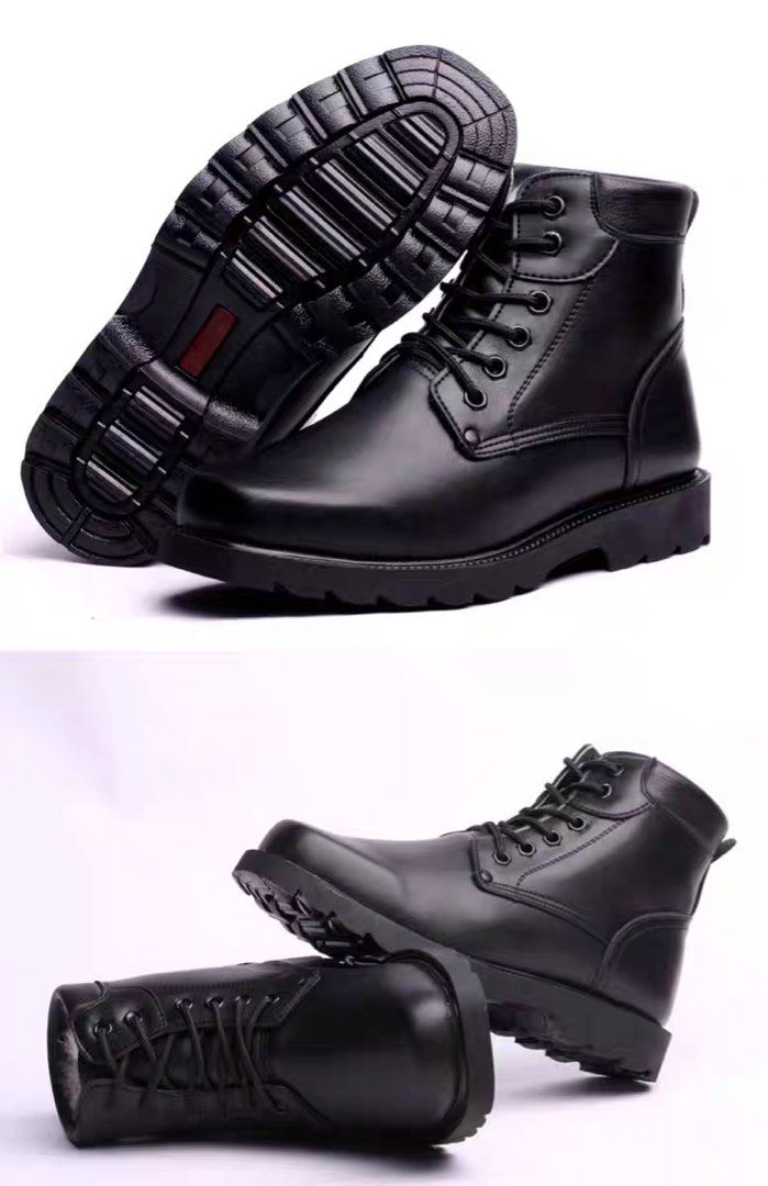 Mens boots top with wool lining