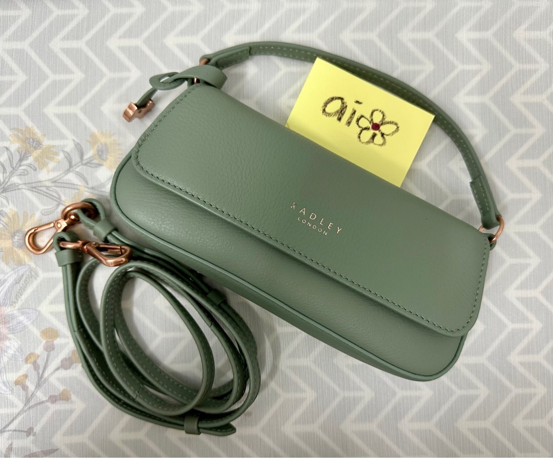MINI RADLEY VALE CLOSE CROSSBODY IN SAGE Women s Fashion Bags