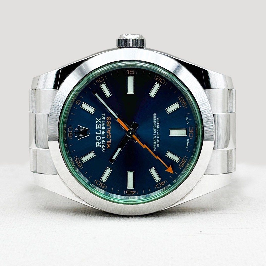 Mint 12 22 Rolex Milgauss Z Blue Oyster 40mm 116400GV 116400