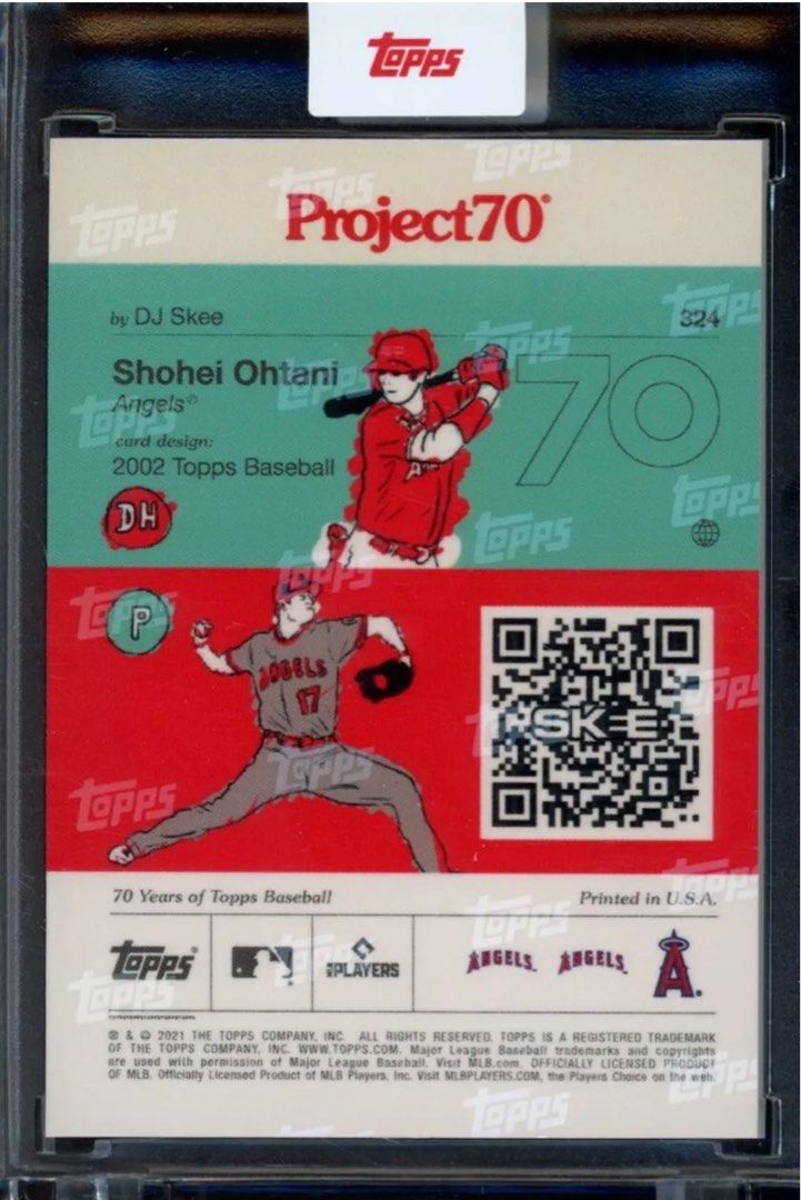 MLB大谷翔平 二刀流球員卡Topps Project 70 #324 Shohei Ohtani 咒術迴戰