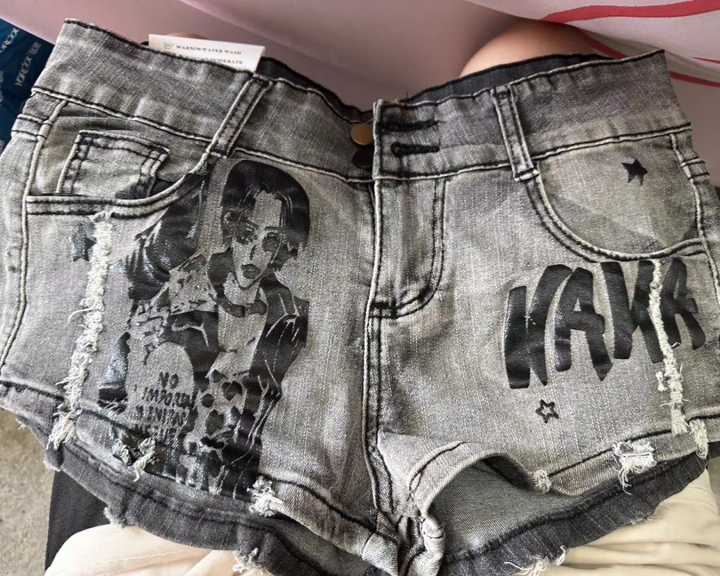 Bleached cheap black shorts