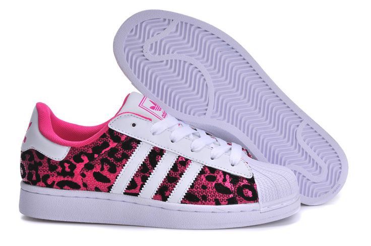 NEW ADIDAS Superstar II Lite Leopard Pink Black