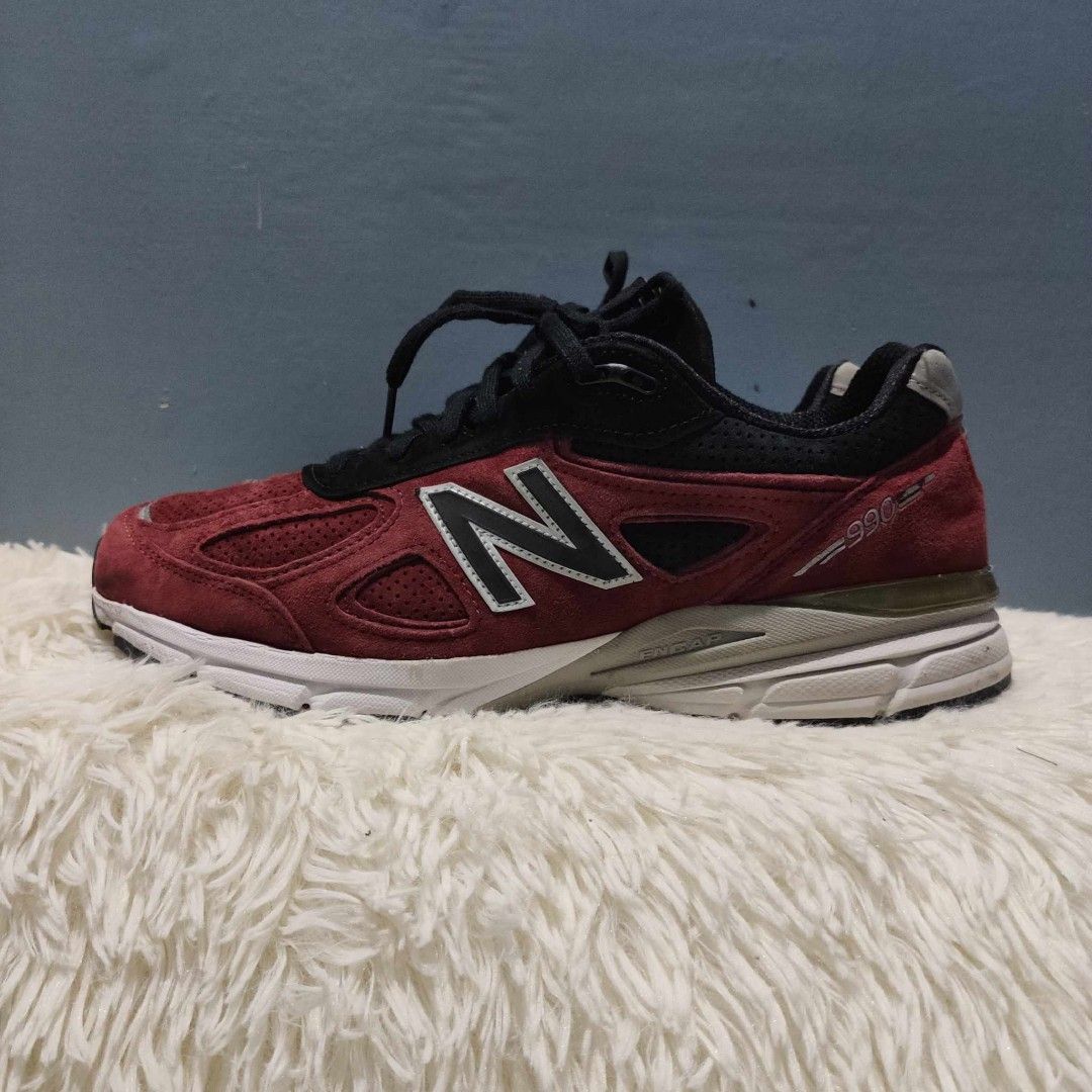 New Balance 990v4 Burgundy Men s Fashion Footwear Sneakers on
