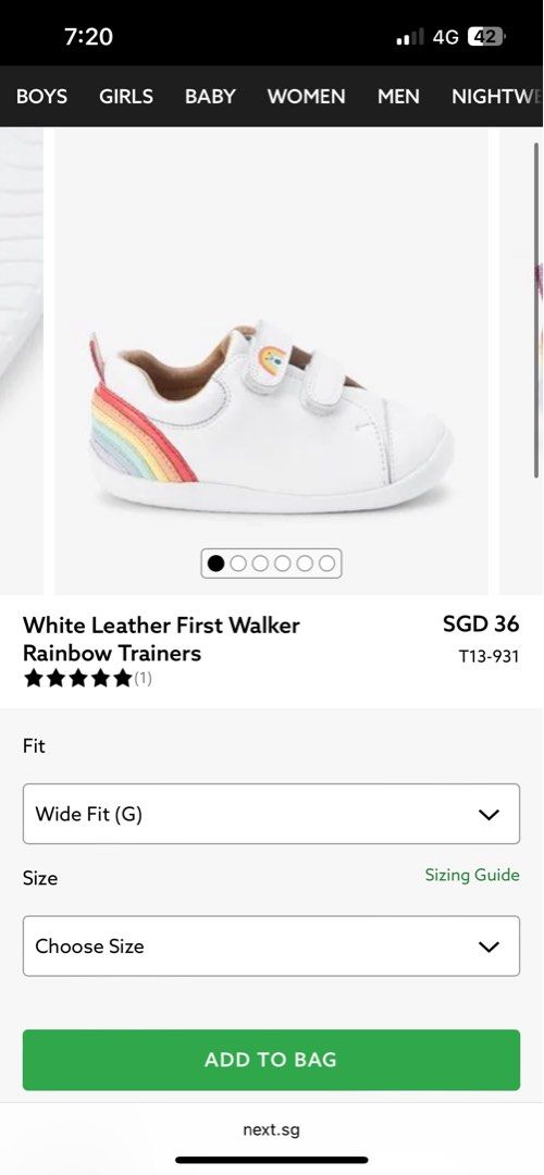 Next new arrivals rainbow trainers