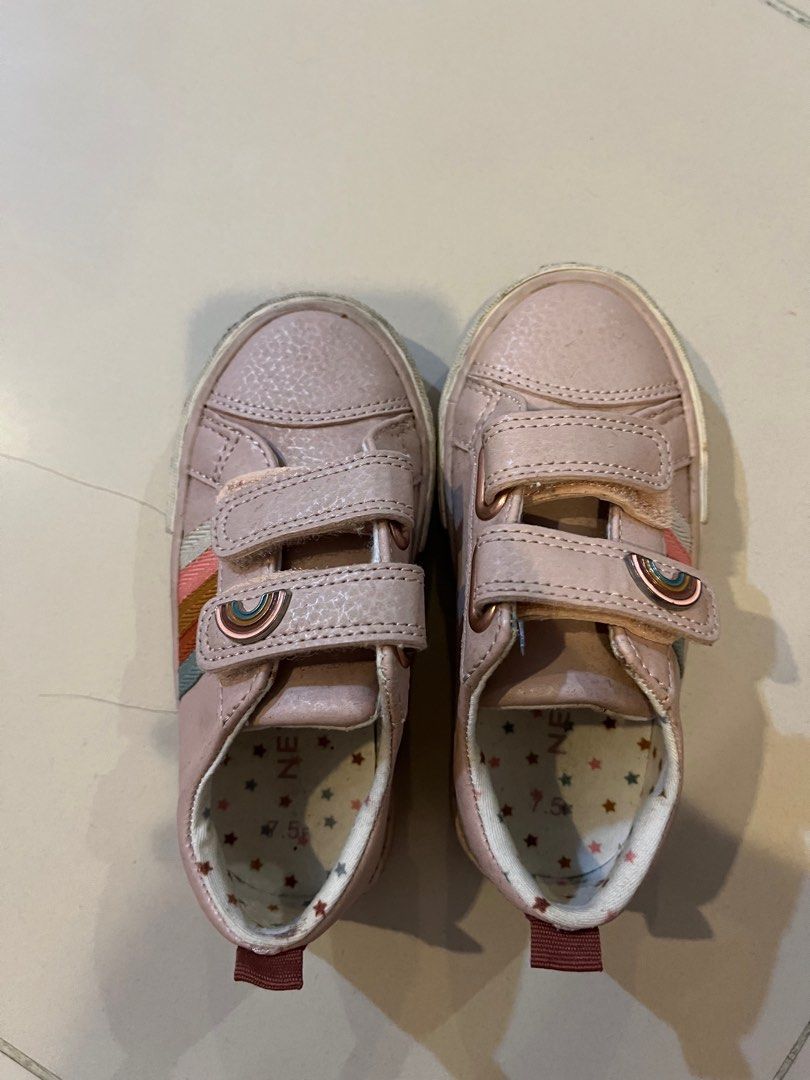 Next rainbow leather sneakers pink UK7.5