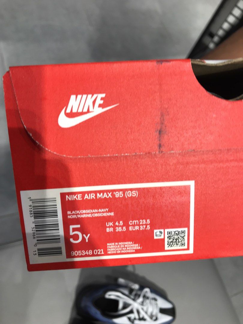 Nike air max 95 gs noir deals